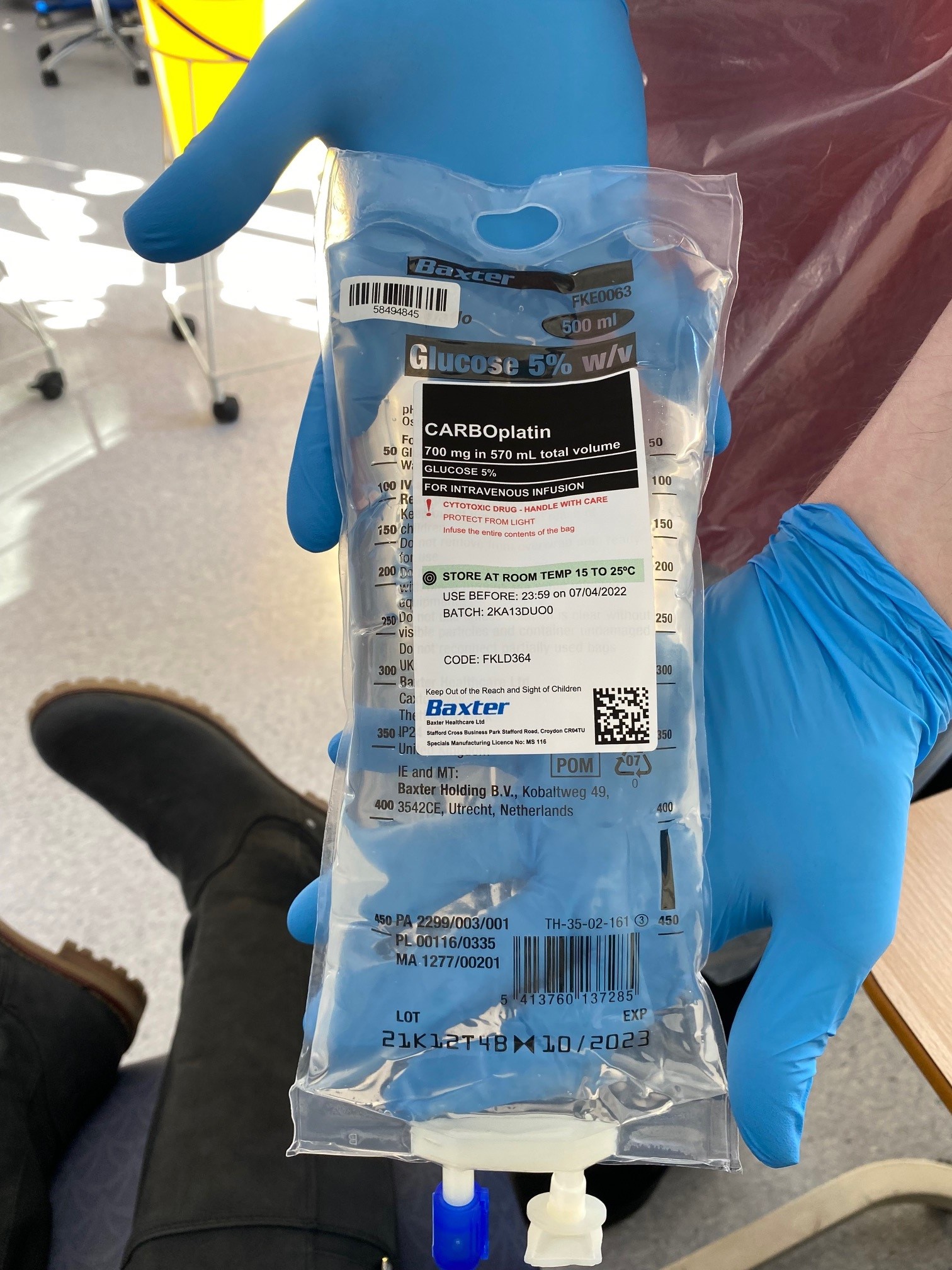 Chemo Week 1 Carboplatin