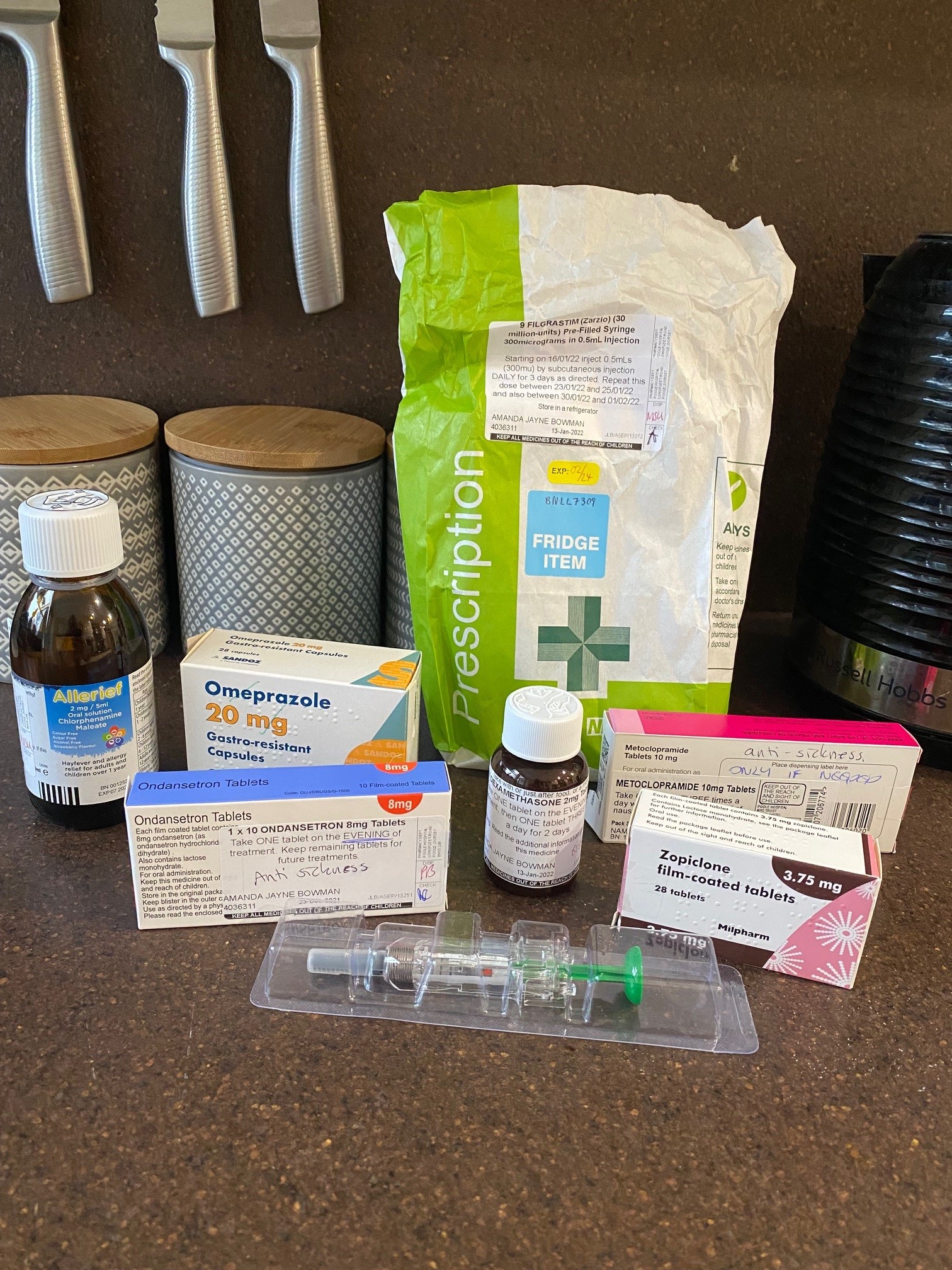 Chemo Week 1 drugs